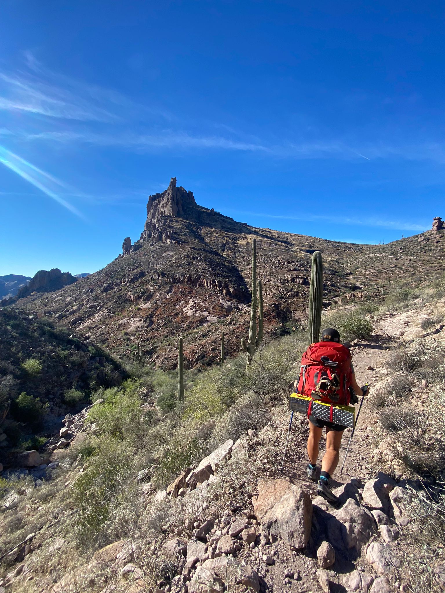 Traveling through the Superstition Mountains